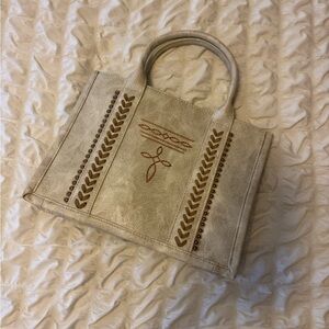 Montana West Longhorn Whipstitch Western Top Handle Tote Bag with Card Wallet